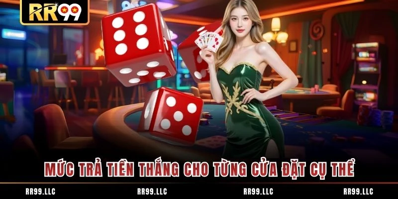 Mức trả tiền thắng cho từng cửa đặt cụ thể